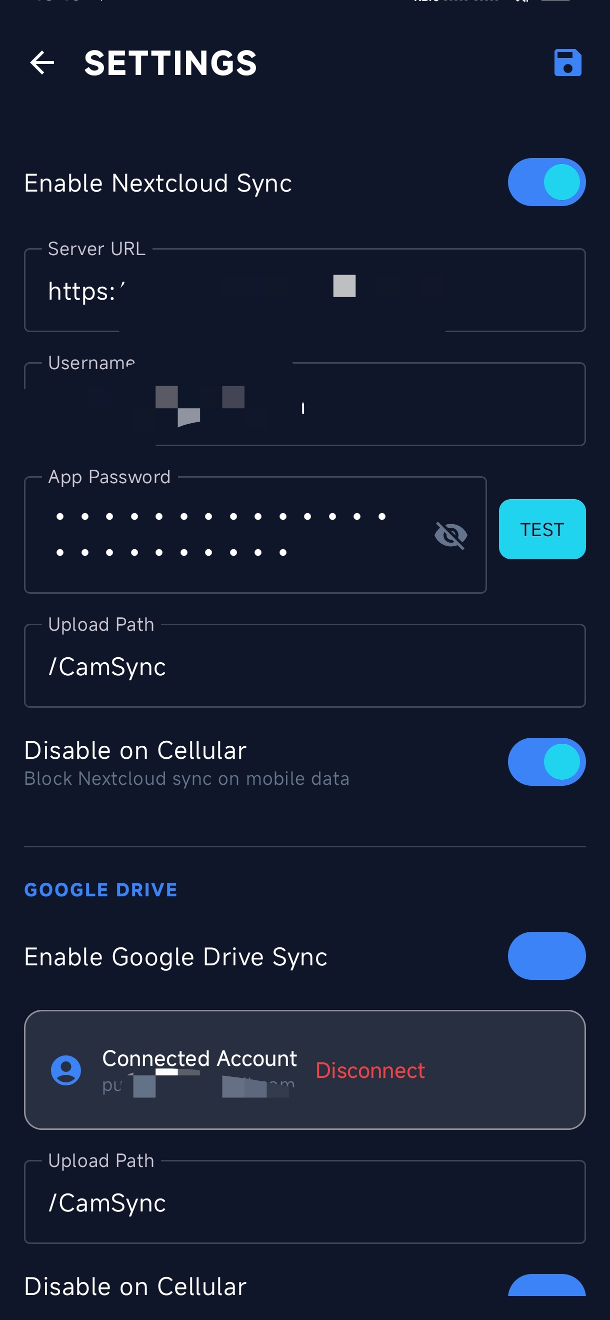 Configuration to setup Immich, Nextcloud, and Google Drive